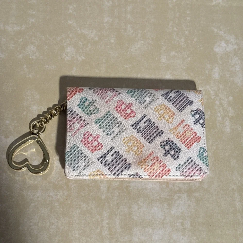 Juicy by Juicy Couture  Credit Card Case Wallet Multi Crown Heart Key Chain